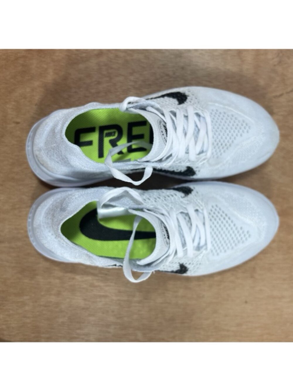 Nike Free RN Flyknit 2018 Women's Size 7 Running Shoes Pure Platinum White Gray - Picture 7 of 9